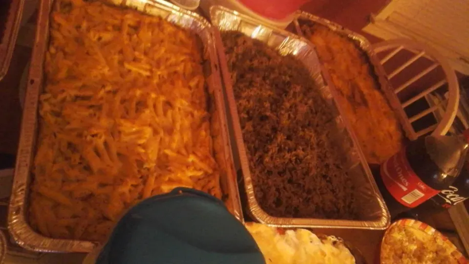 Black rice, rasta pasta, Haitian macaroni and cheese and everything else...yummy|Taste of Lizさん