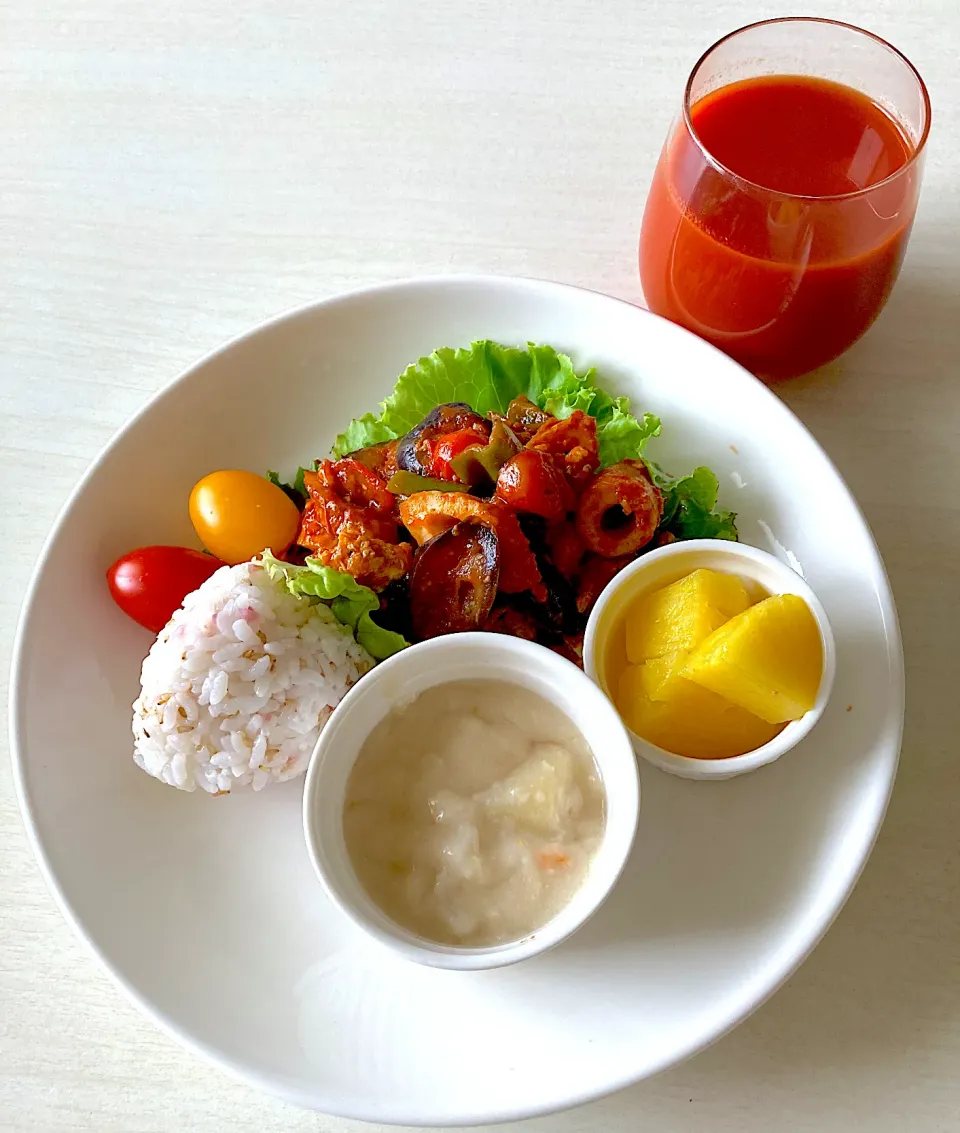 お弁当🍱無いのでそのまま朝ご飯に😁|かぴかぴさん