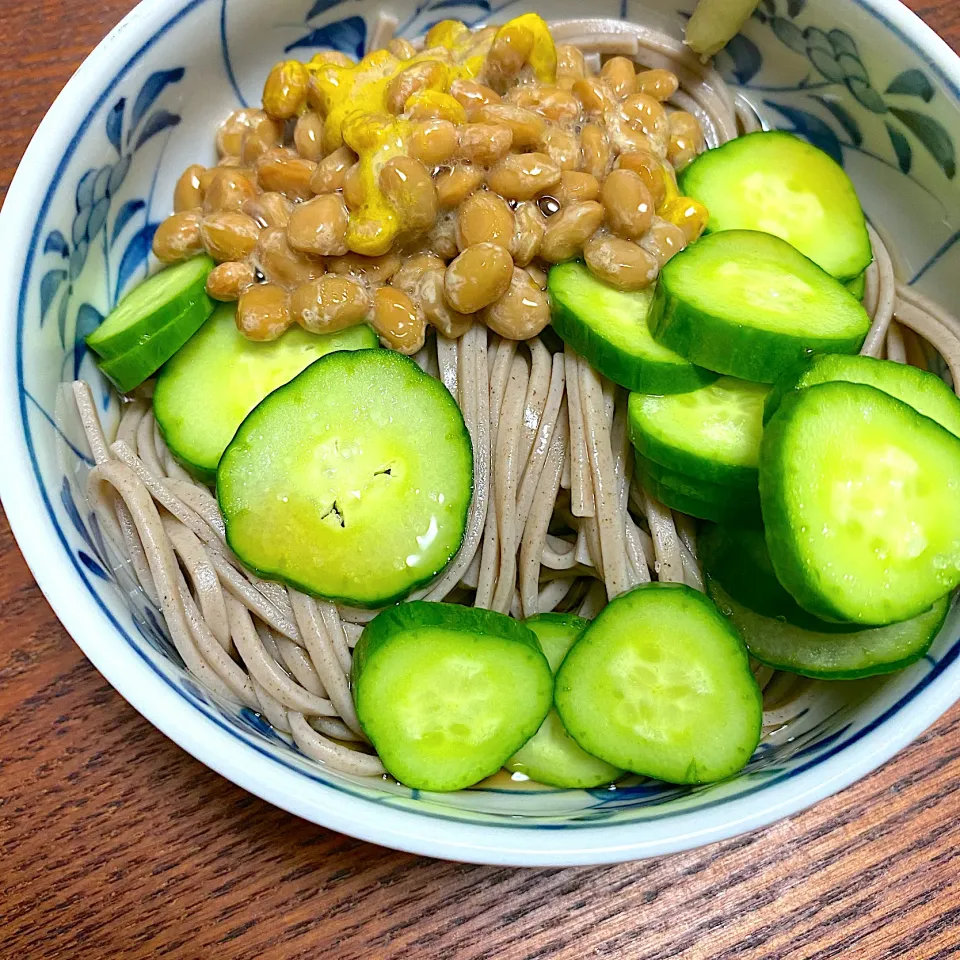 納豆冷やし蕎麦|わこさん