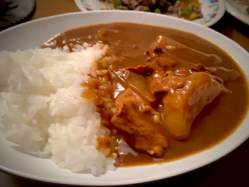 Snapdishの料理写真:今日の女飯絆は、カレーライス人参抜き|ﾟДﾟ)))|ひーちゃんさん