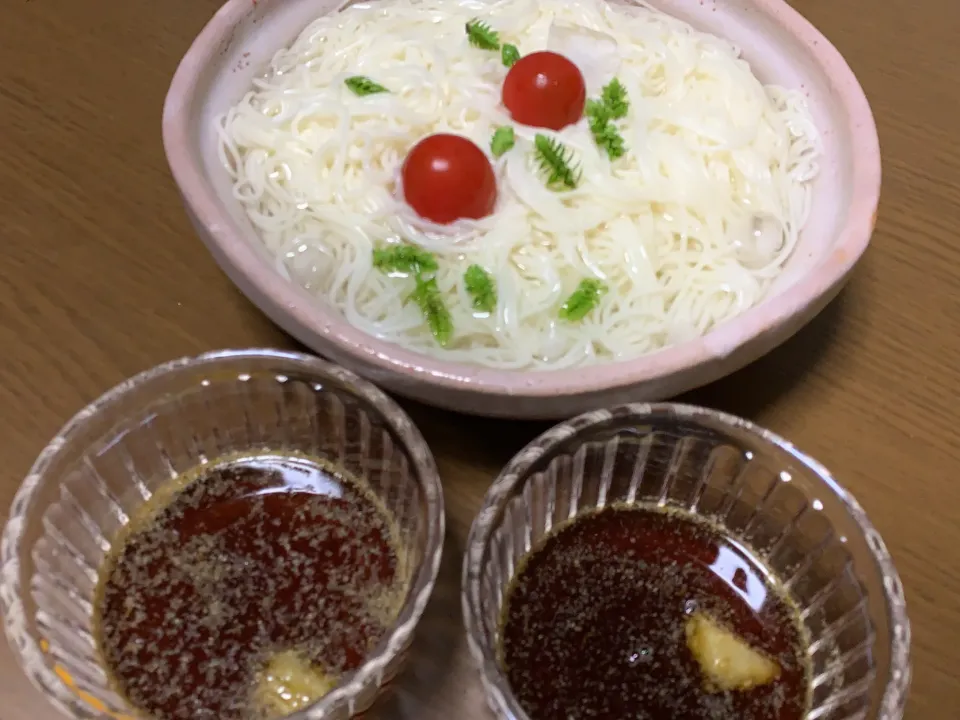 Snapdishの料理写真:夏の終わりの♪そうめん晩ごはん~(^^)♡|Mieco 12943さん