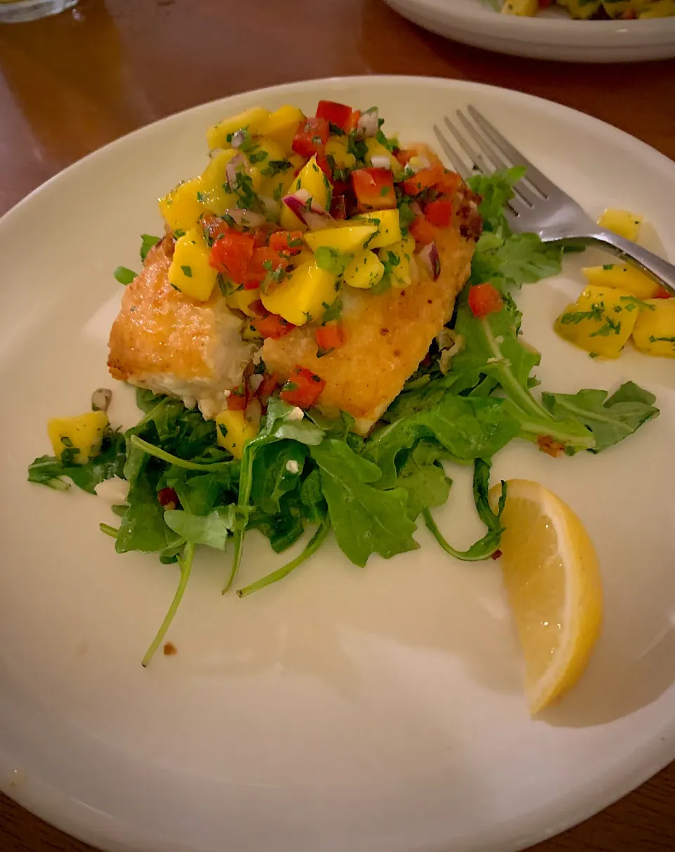 Cod with mango salsa|jujuさん