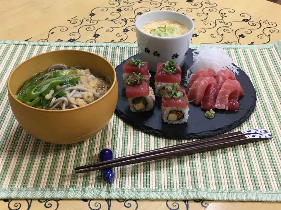 マグロとお蕎麦～夕飯|チムニーさん