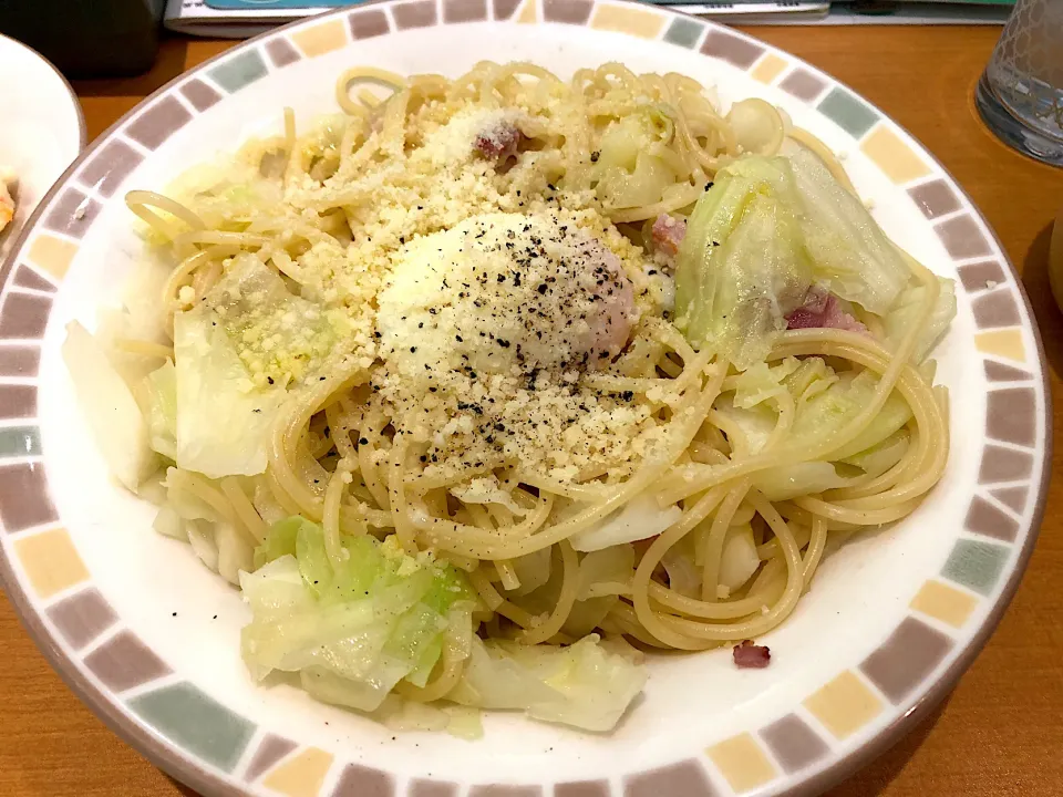 キャベツとまろやか卵のスパゲッティ|しのぶさん