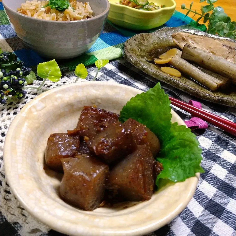 Snapdishの料理写真:ぶりさんさんの料理 ピリ辛ネギこんにゃく|とまと🍅さん