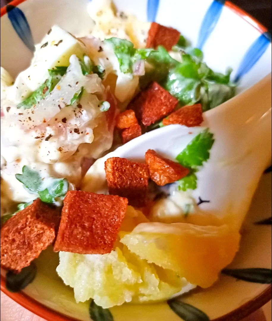 Potato Salad with Vegetarian Crispy Bacon..|Fatmamaさん