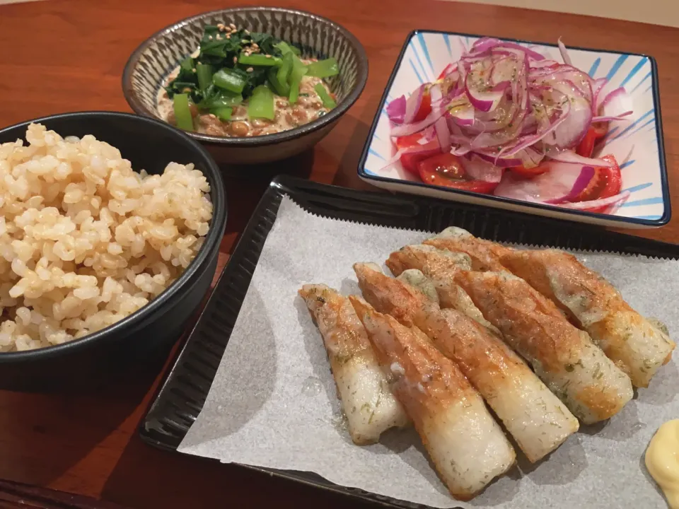 Snapdishの料理写真:ちくわの磯辺揚げ|ツチコさん