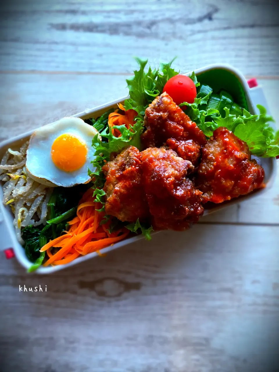 自家製ヤンニョムチキン🐓弁当🍱|KOZUEさん