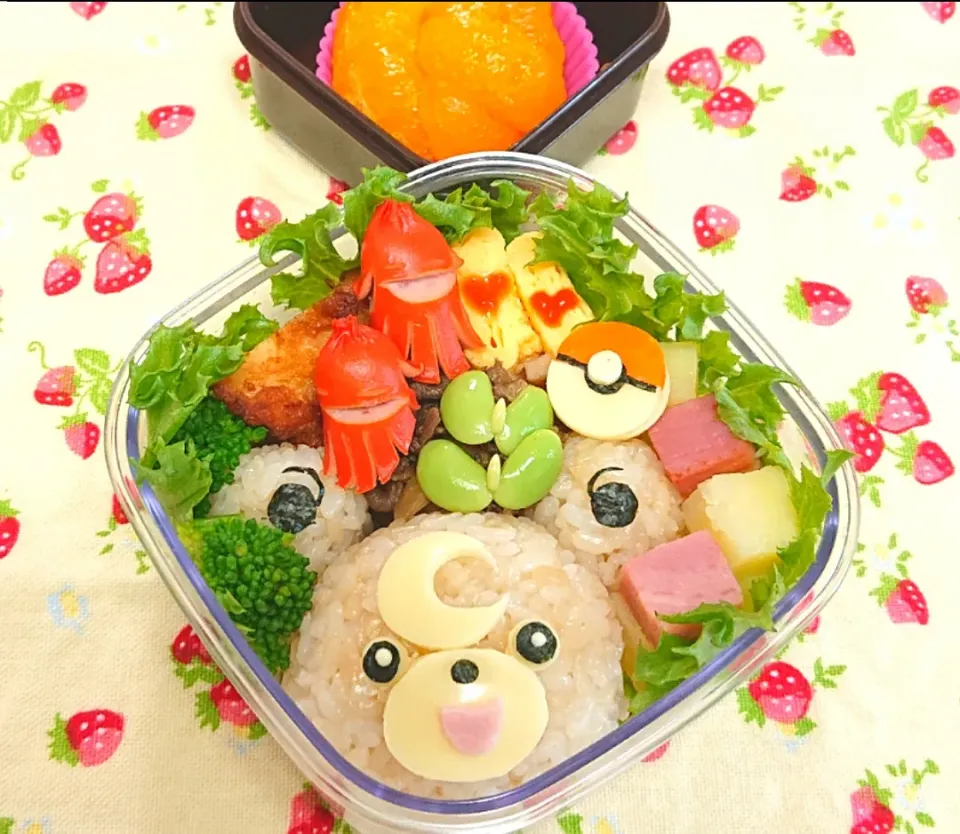 ポケモンのヒメグマおにぎり弁当❤️|みちゅあしさん