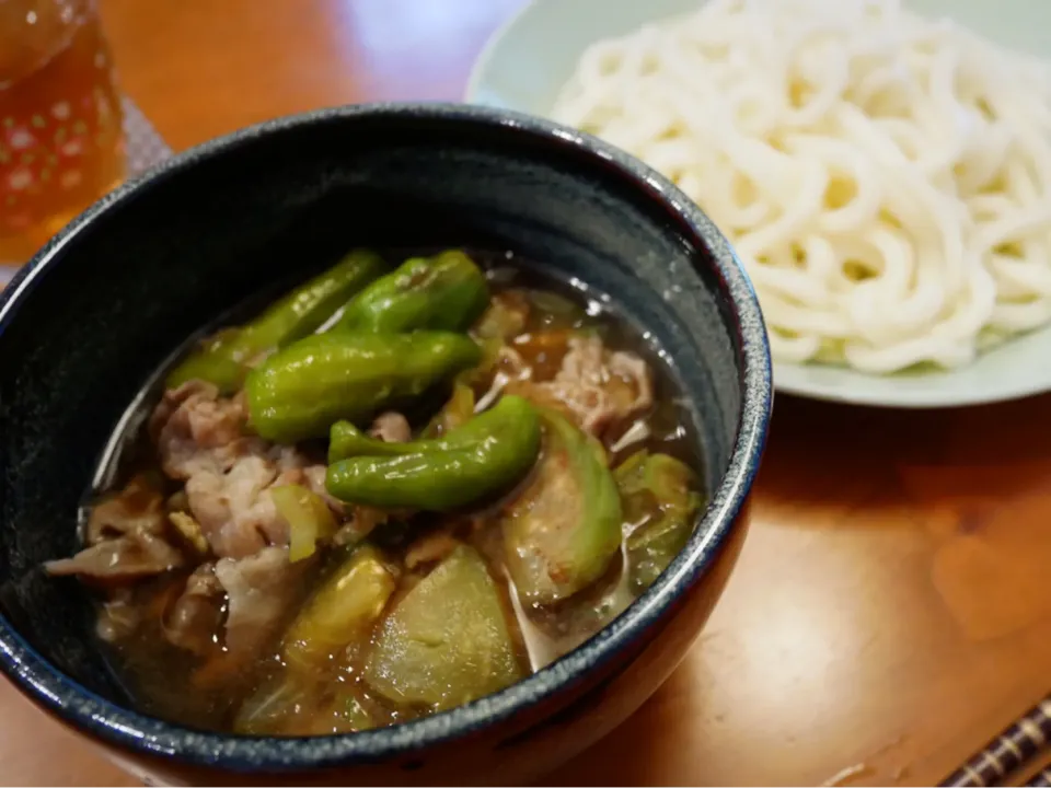 Snapdishの料理写真:20/09/06 ランチ♪ ナス豚汁つけうどん|ikukoさん