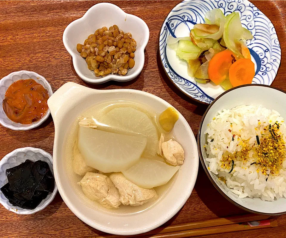 大根と鶏ささみの煮物🍚手ぬきごはん😁|かおちゃんさん