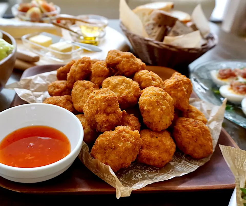 からあげビールさんの料理 お弁当にも◎ビールが進む!スパイシーチーズお豆腐ナゲット|由美さん