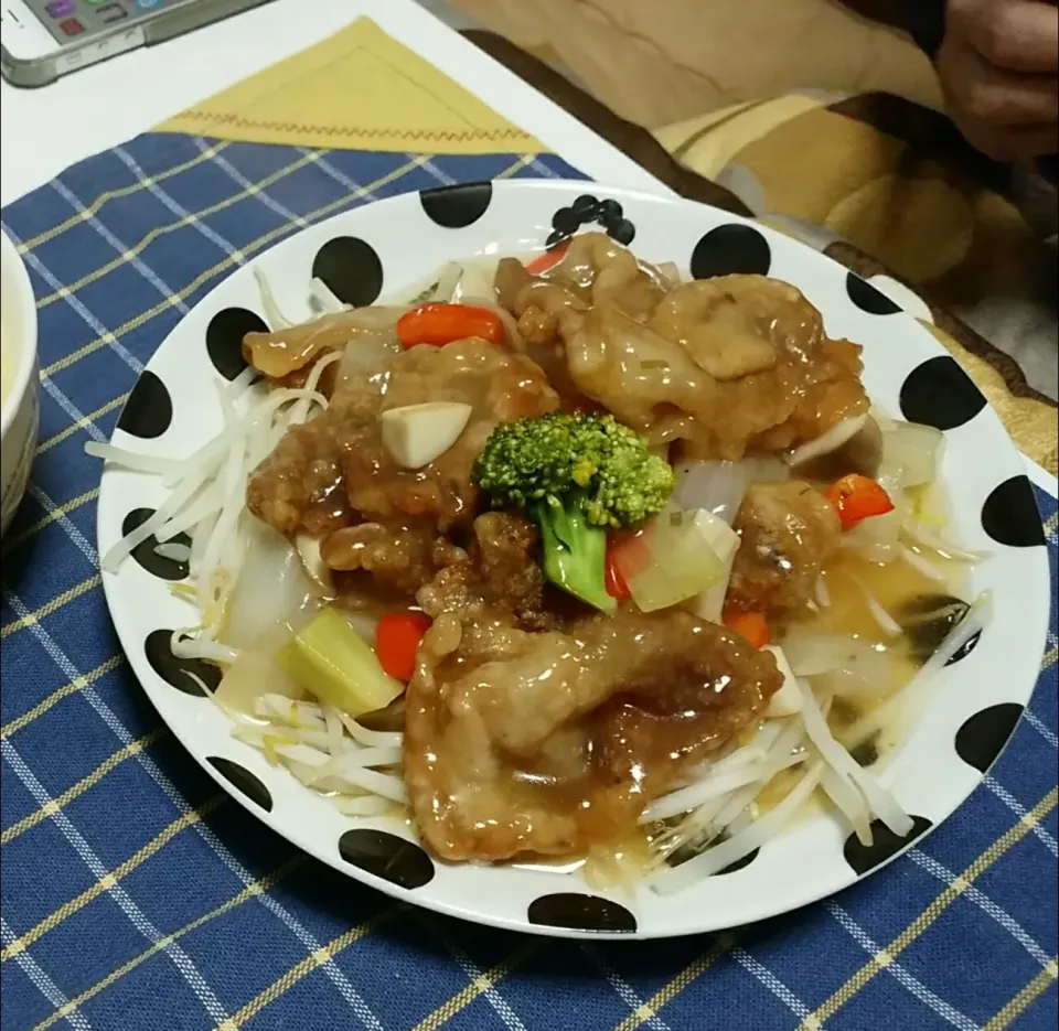 Snapdishの料理写真:薄切り肉で酢豚|kazuko pさん