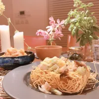 Snapdishの料理写真:長崎皿うどん😋パリパリxトロトロの組み合わせが美味しい😍|madamwongtableさん