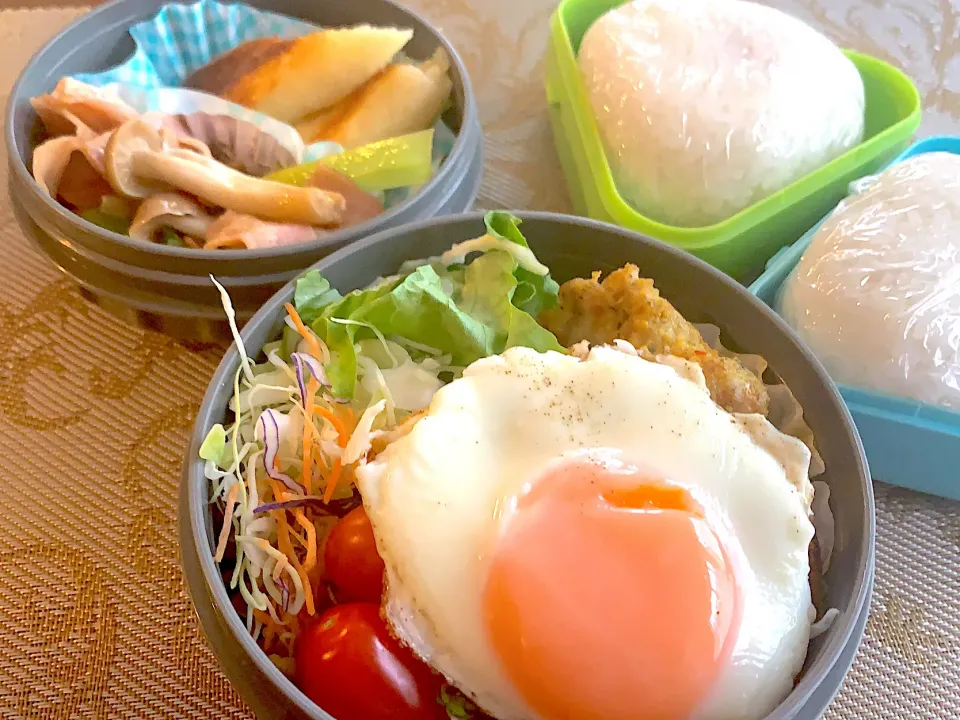 カレー鶏肉と春巻きお弁当|🍭よっぴさん