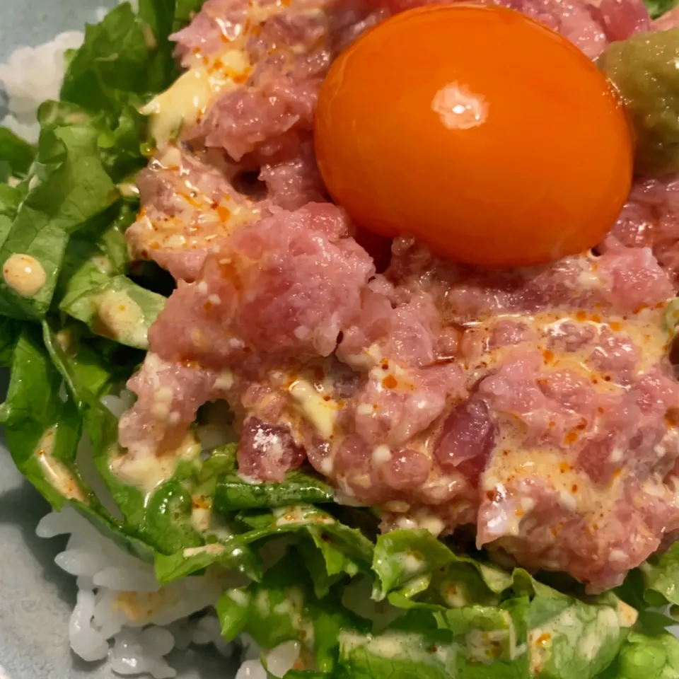 Snapdishの料理写真:ネギトロサラダごまだれ丼🥗|HALさん