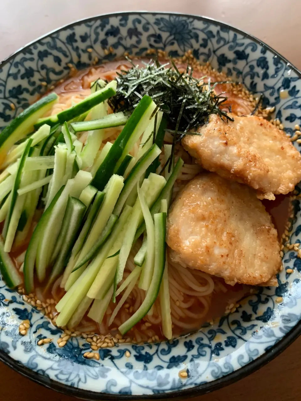 本日のお昼　韓国風素麺です。|レモンさん