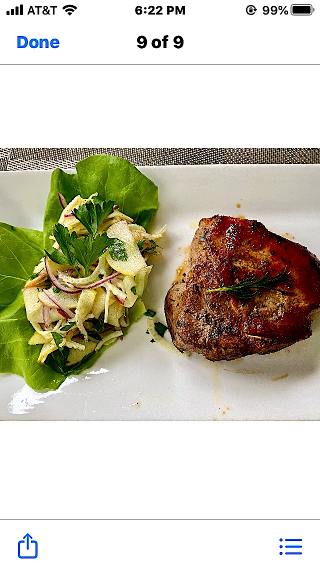 Seared Pork Chop with a Fennel Apple Slaw|Christine pavelkaさん