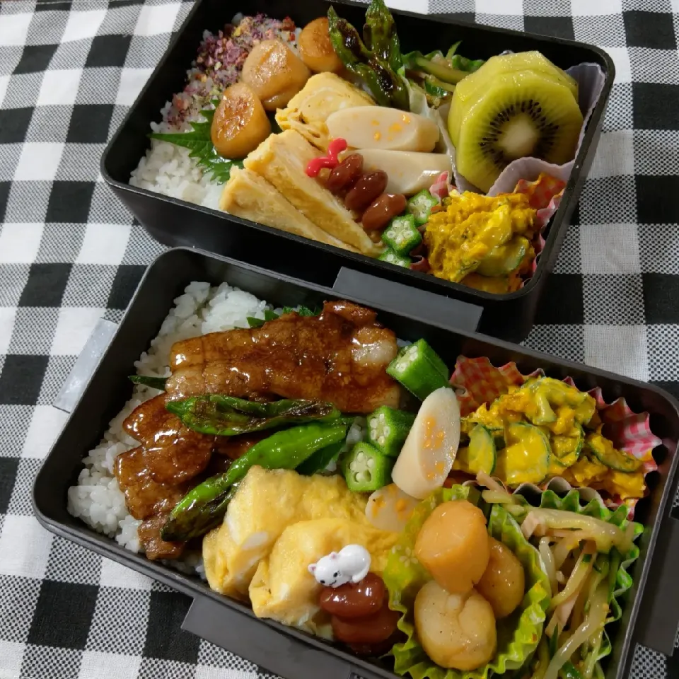 Snapdishの料理写真:★9月11日のお弁当★
トンテキ、帆立のバター焼き|杏仁さん