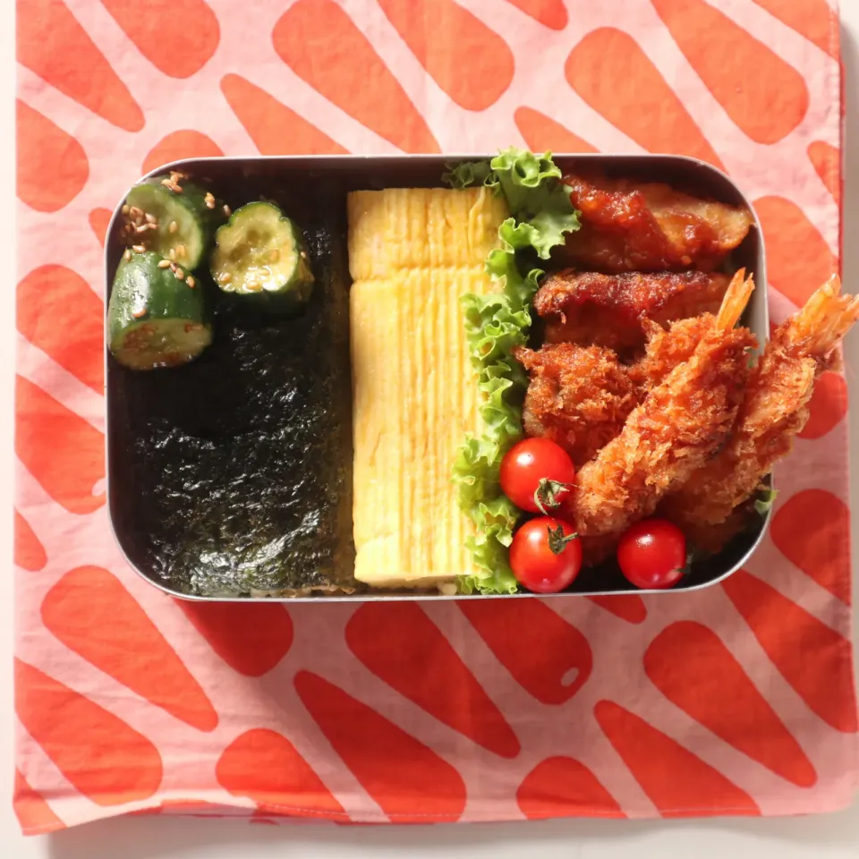 中学生男子年子弁当🍱今日は次男分のみ。シンプルイズベスト❗️|なかじー。さん