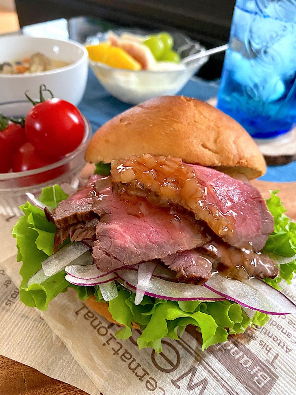 ローストビーフバーガー/ゆかり SnapDish[スナップディッシュ] (ID84b8Wa)