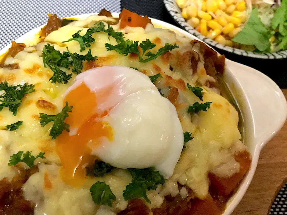 Snapdishの料理写真:夏野菜カレードリアオンザ豆腐|Tak@さん