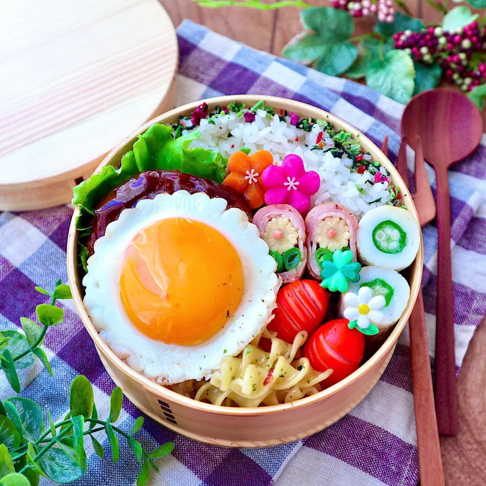 Snapdishの料理写真:ロコモコ丼弁当|kiwaさん