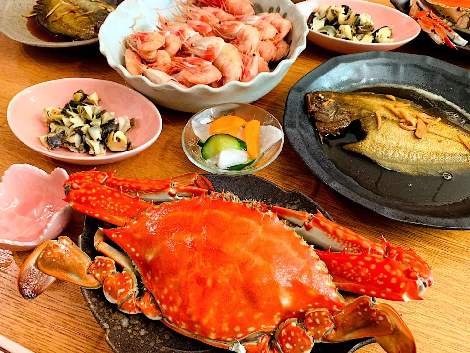 我が家の晩ごはん🦀|いちごさん