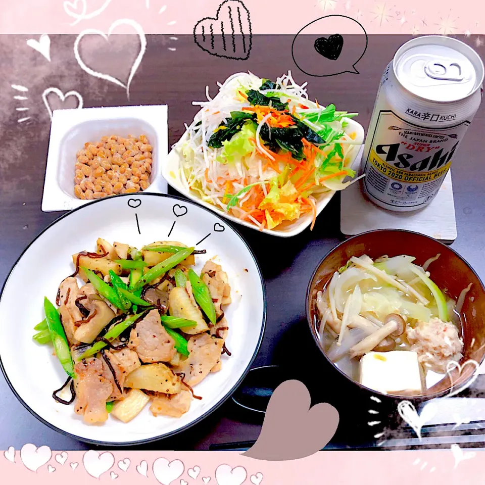 Snapdishの料理写真:９／１２ ｓａｔ 晩ごはん🍴＊○°|rinaronarさん