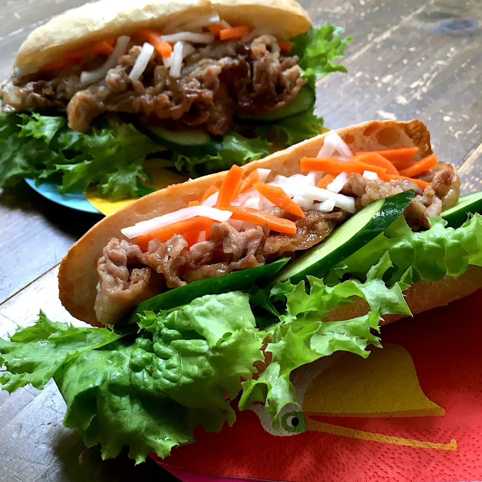 Bánh mì ベトナム風生姜焼きとなますのバインミー🥖|七海さん