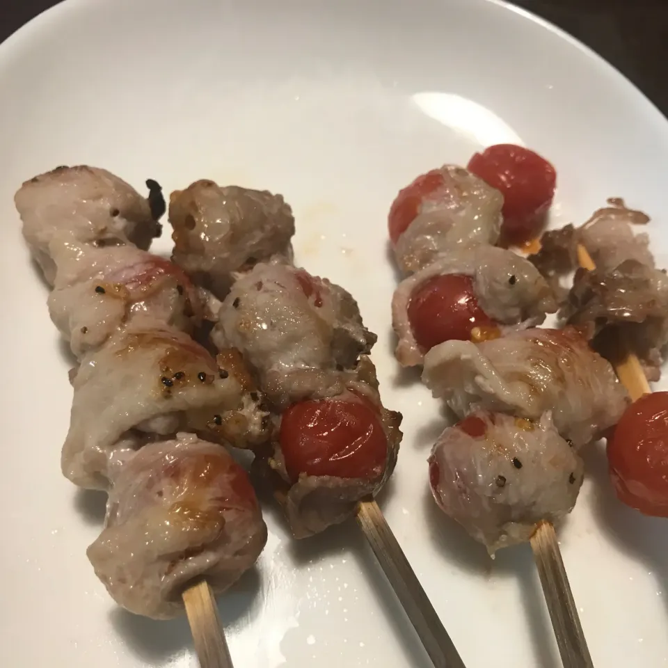 Snapdishの料理写真:豚バラトマト串🍅|純さん