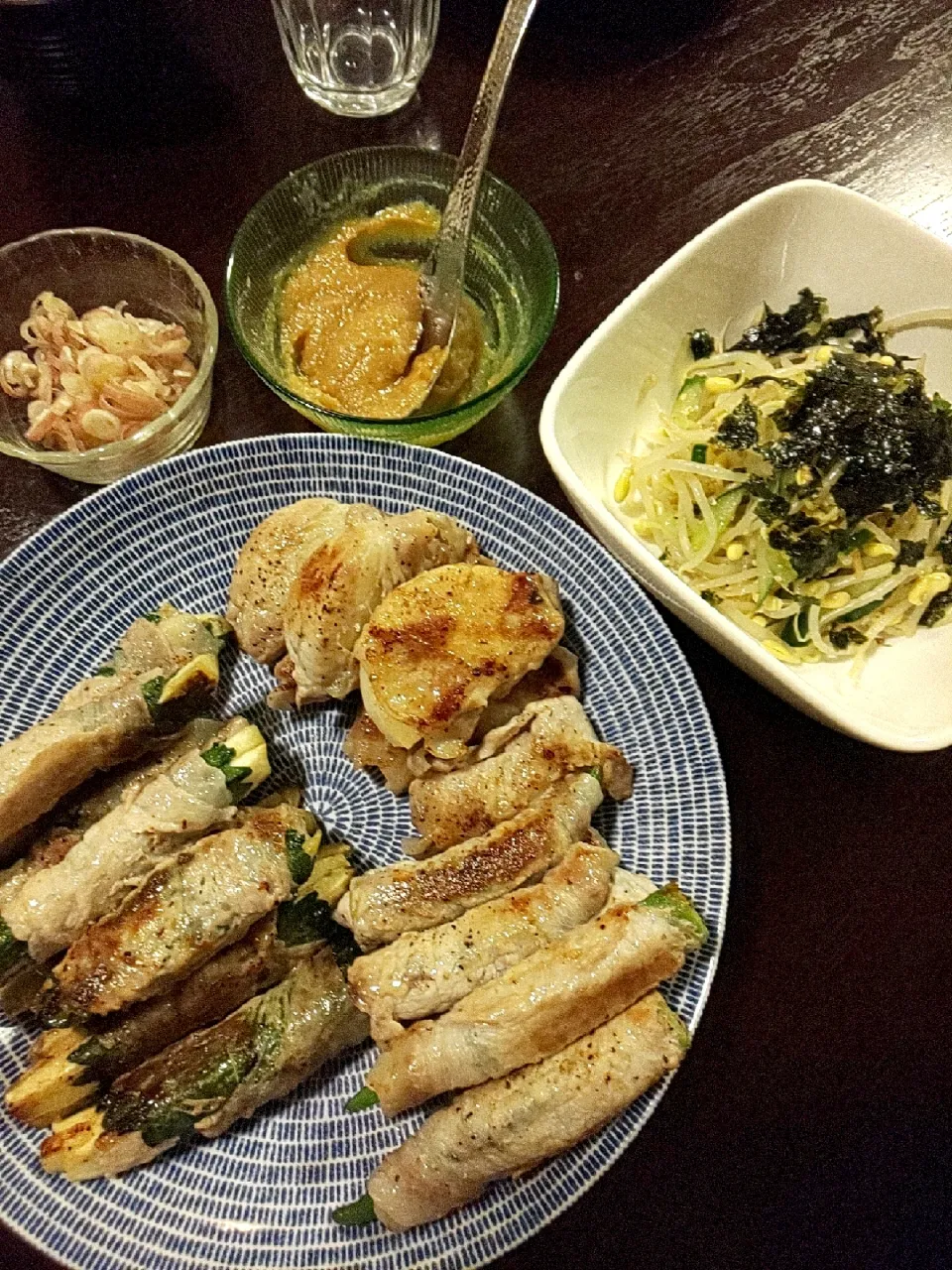 茄子とオクラ、玉ねぎの豚肉巻き|seaskyさん