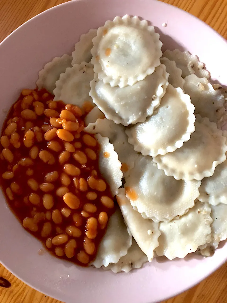 Ravioli with mushrooms and beans|MissYumYumさん