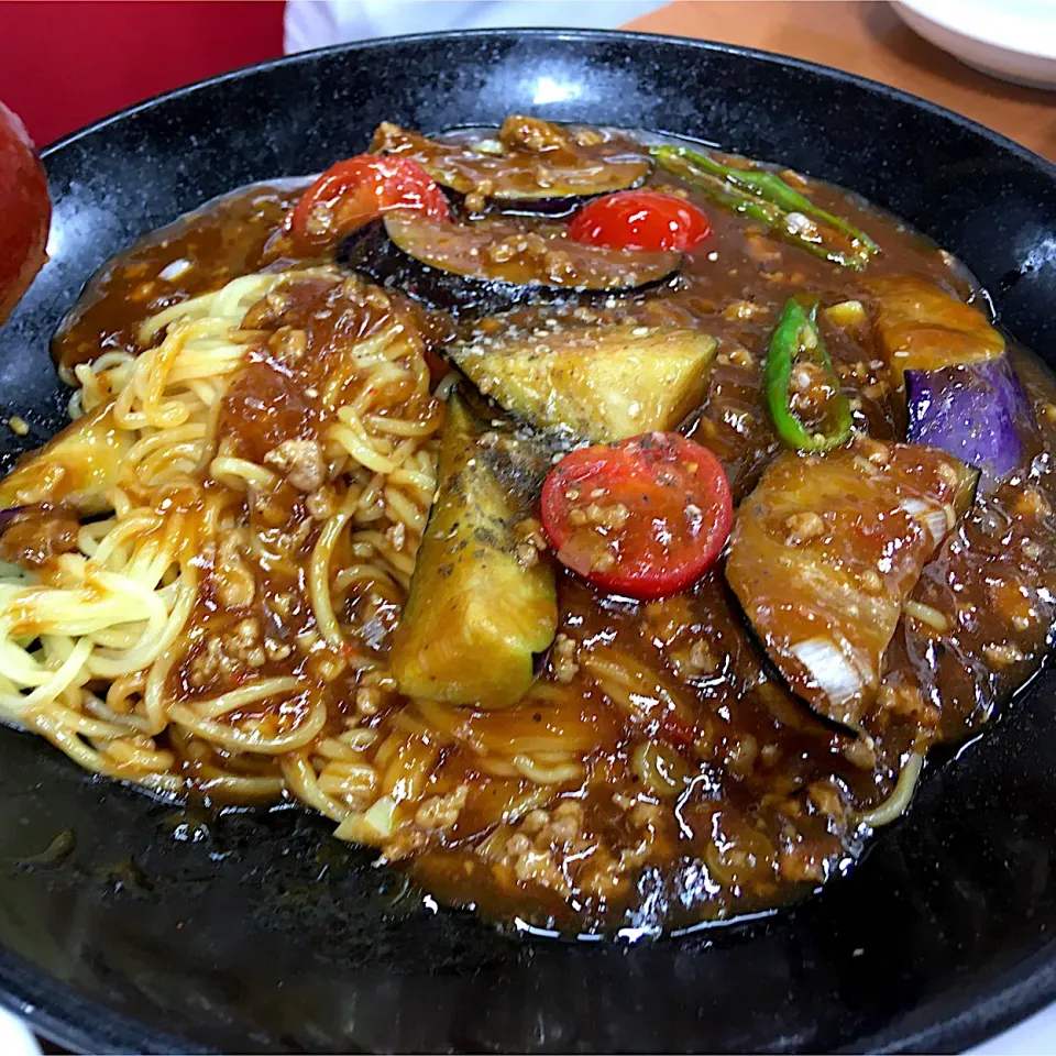 麻婆茄子炸醤麺|はっちぃさん