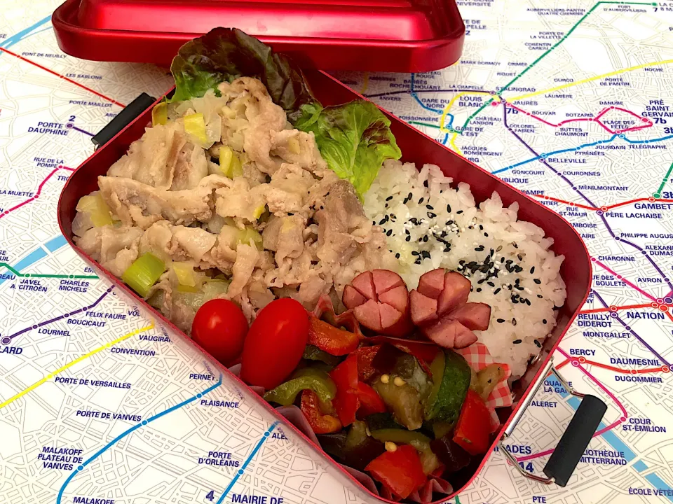 高校生弁当〜11-10 ネギ塩レモン豚丼|mashaさん