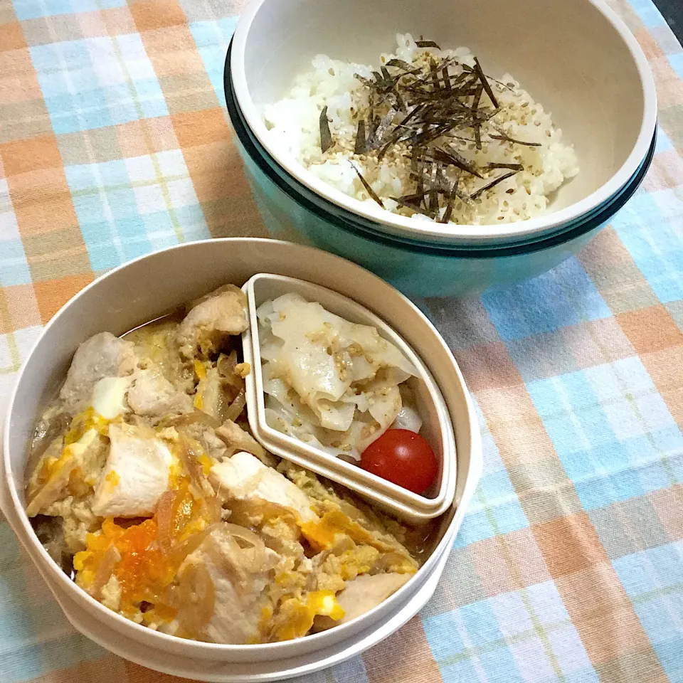 長女の中学べんと　朝練の日は時短で親子丼〜|yukoさん