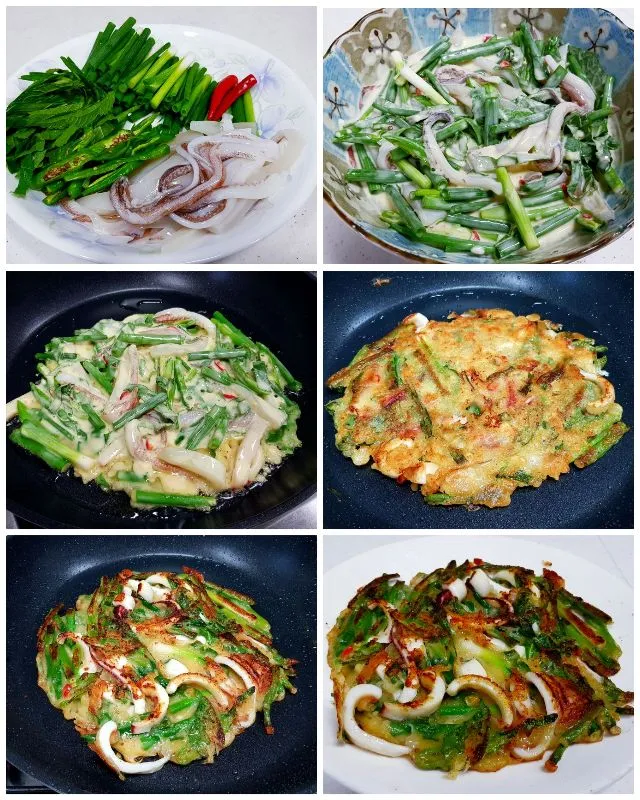 scallion and squid pancake|steven z.y.さん