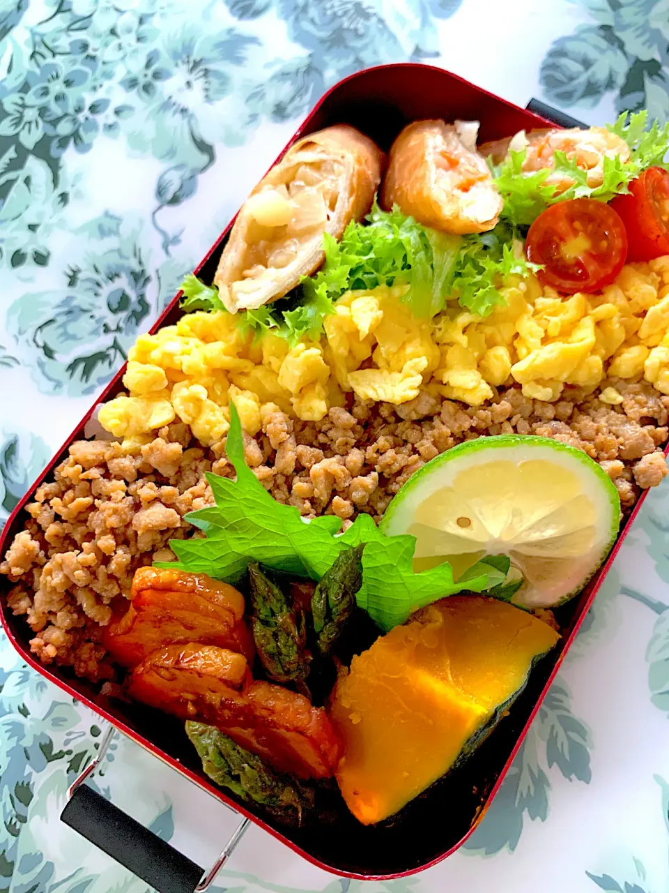 【中1男子弁当】2色丼|まりっぺさん