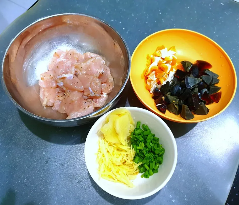 Chicken Porridge w/ Century & Salted Egg  @ 皮蛋咸蛋鸡粥|envymaqueenさん