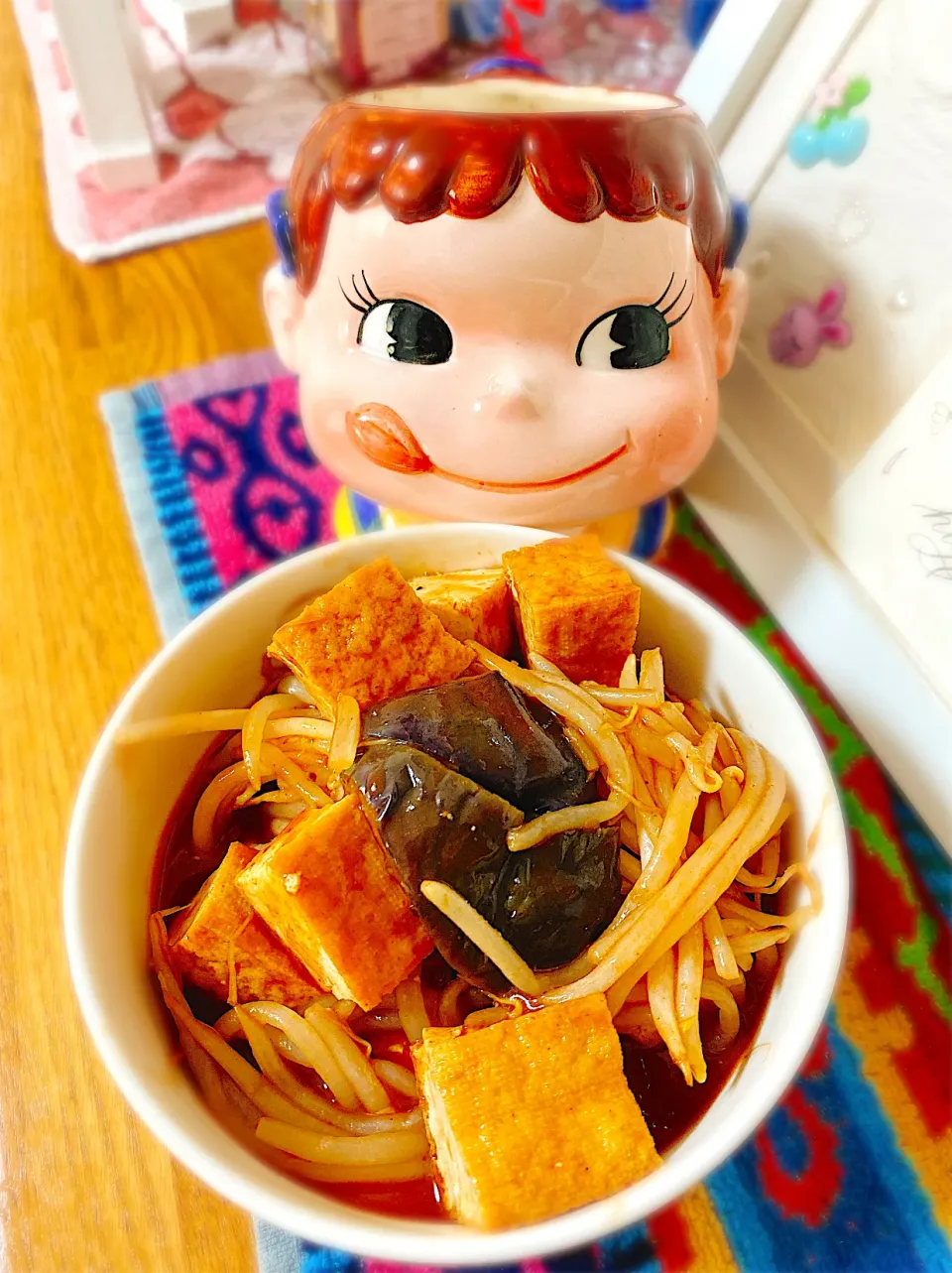 スパイシーな旨さ♡もやしと揚げなすと厚揚げのケイジャンソース炒め。|ぽき。さん