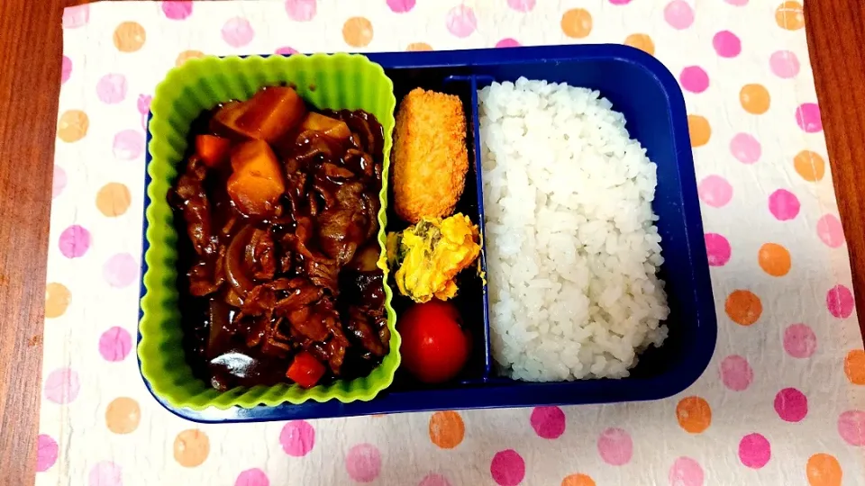 Snapdishの料理写真:ビーフシチュー❤️旦那さんお弁当🎵😊|かおるcitronさん