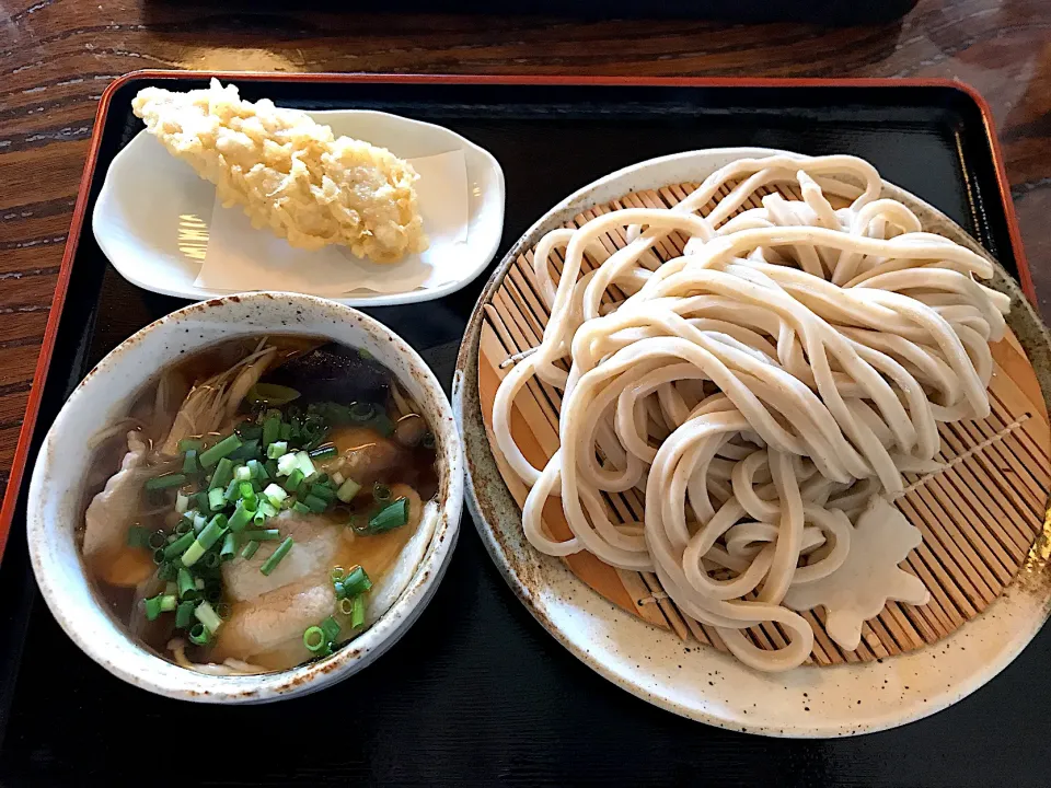 トロトロなすけんちんうどん＋鶏天@田舎うどん てつ|morimi32さん