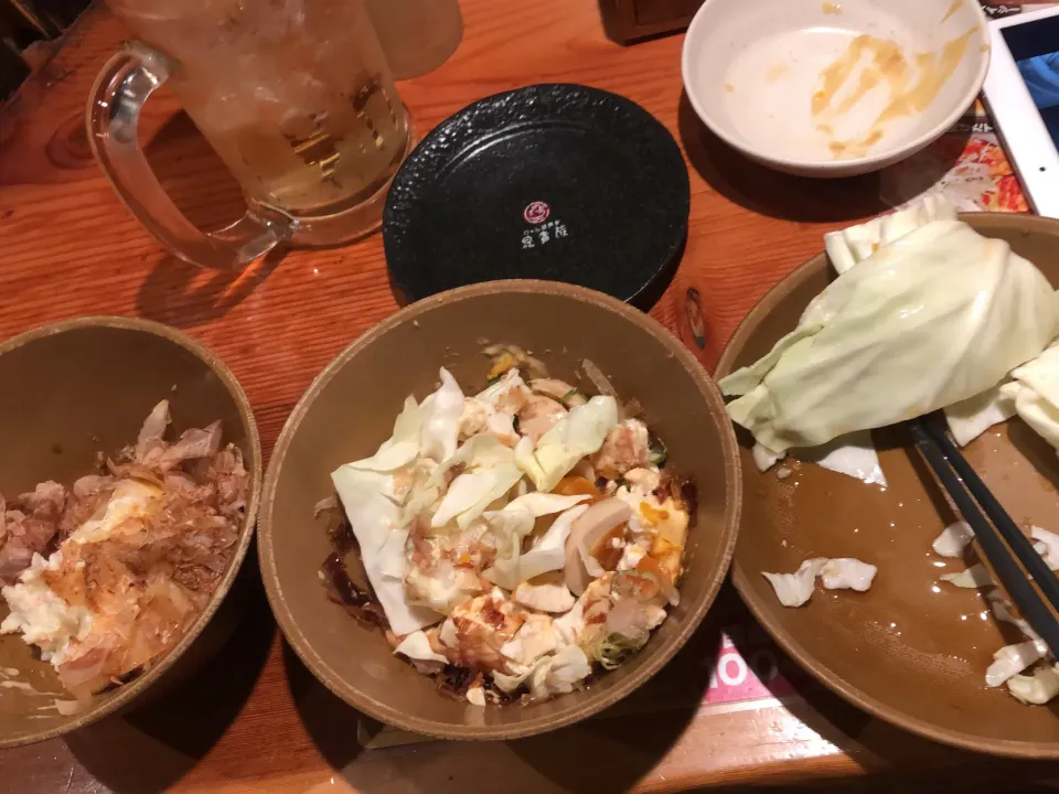 鳥貴族　キャベツ　豆腐　煮卵　ポテサラ|すたひなさん