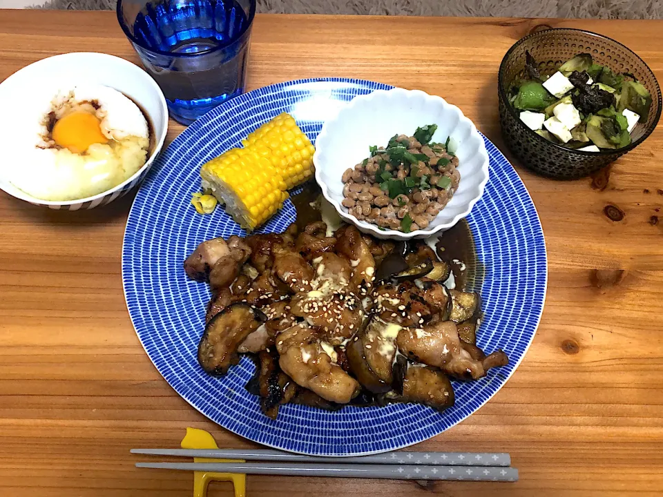 Snapdishの料理写真:鶏とナスの甘酢だれ|saknさん