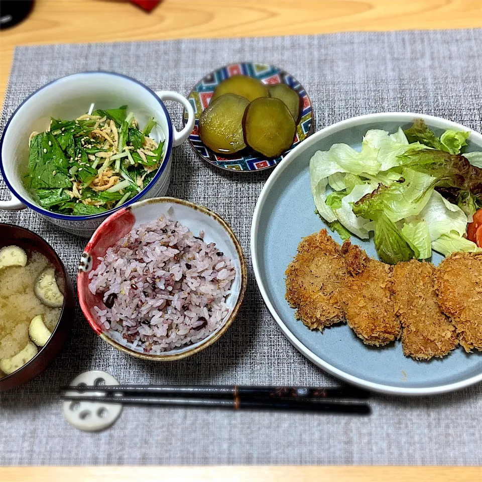 夕食|ツインうさぎさん