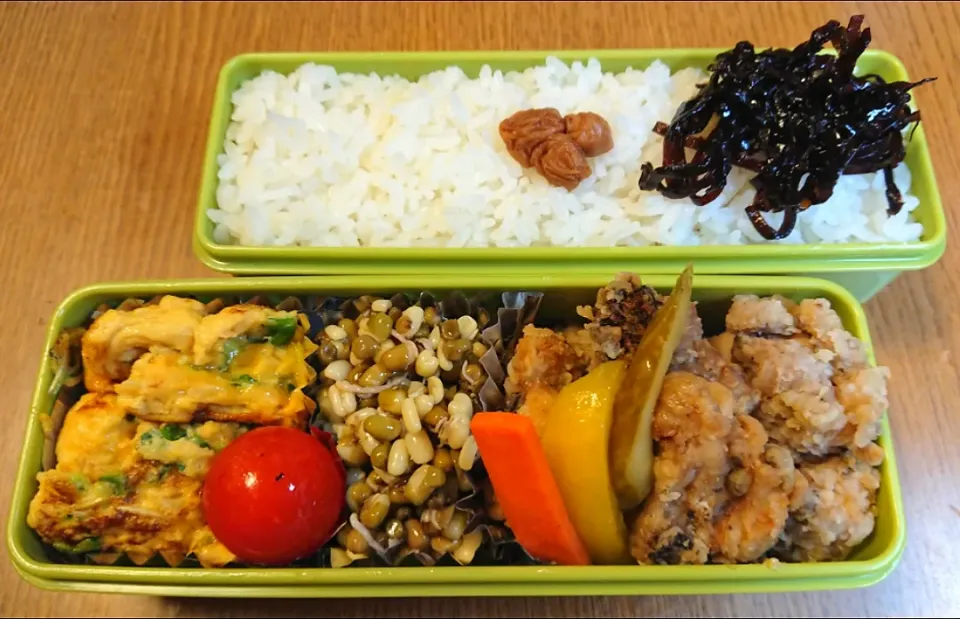 梅鶏唐揚げ弁当|りょーさん