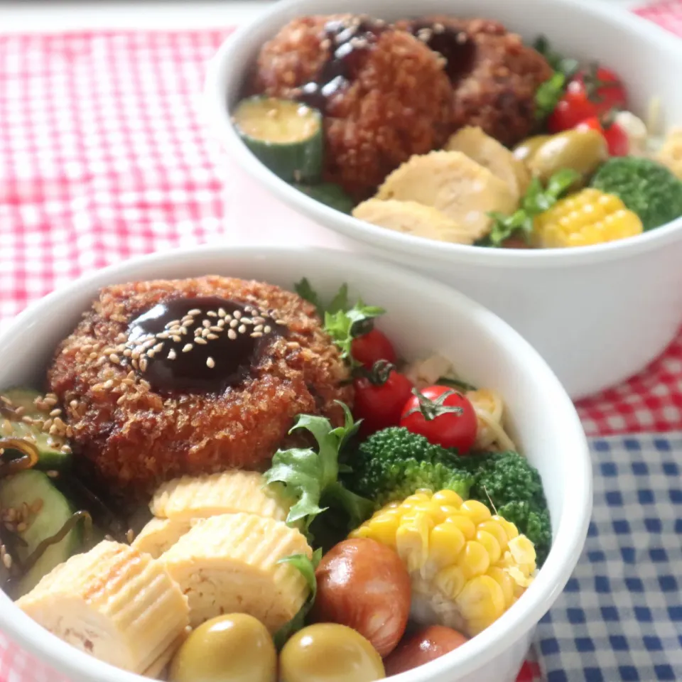 中学生男子年子弁当🍱カレー肉じゃがからのリメイクでコロッケ！|なかじー。さん