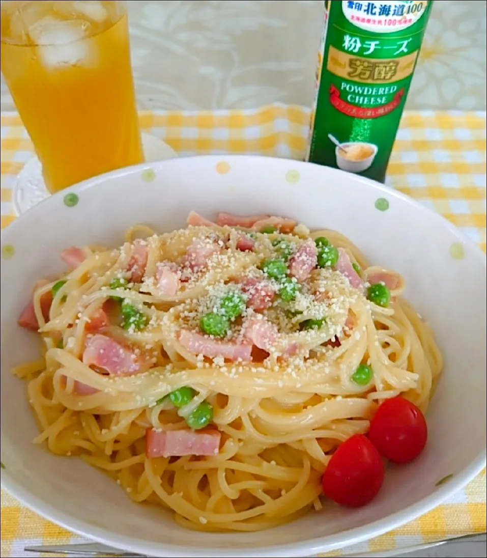 カルボナーラ🍝

ベーコンたっぷり、グリンピースも入れちゃった🧡💚|🍒ふみりん🍒さん