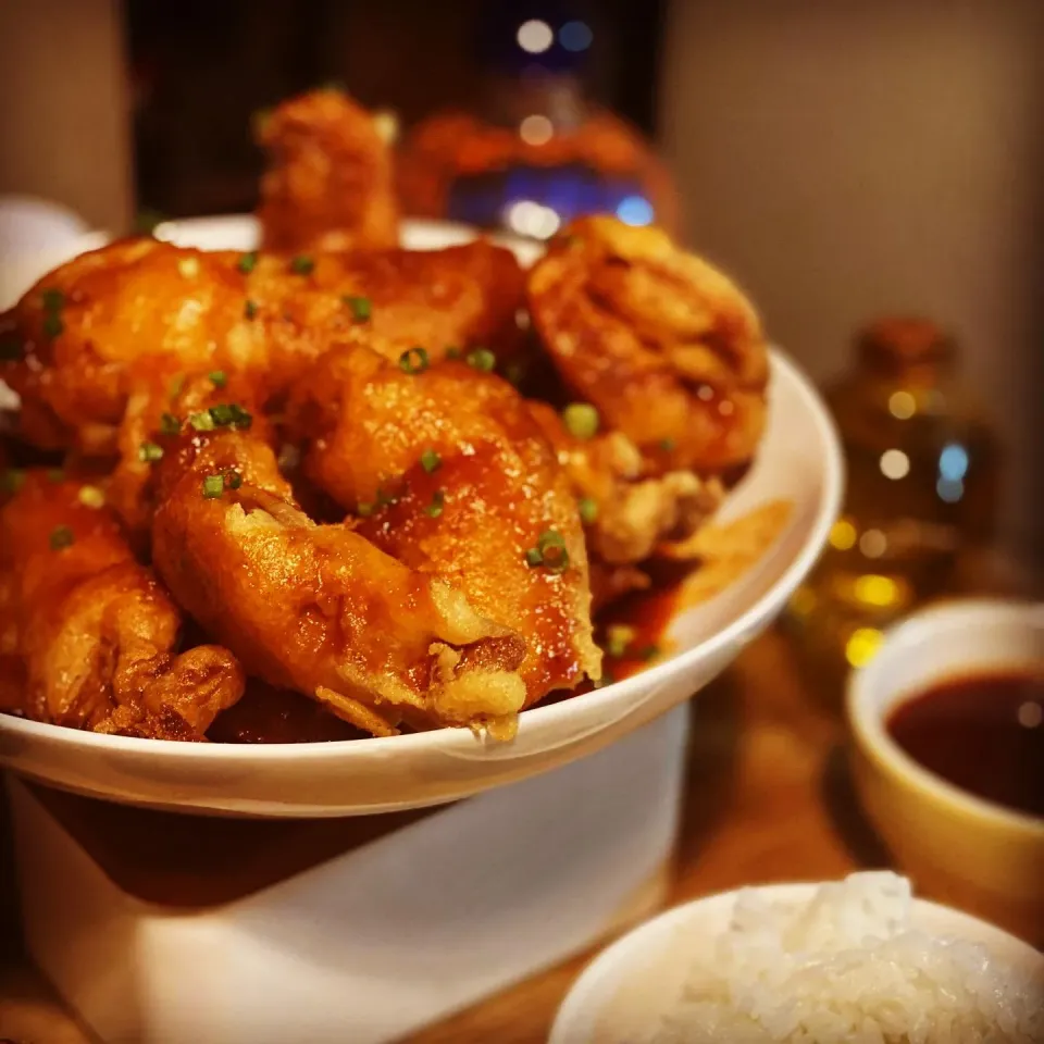 Oh My Goodness  Crispy Batter Pork loin with Hot & Sour Chinese Sauce (Homemade) with Steamed rice #Chinese #crispyporkloin #homecooking #chetemanuel #ilovecook|Emanuel Hayashiさん