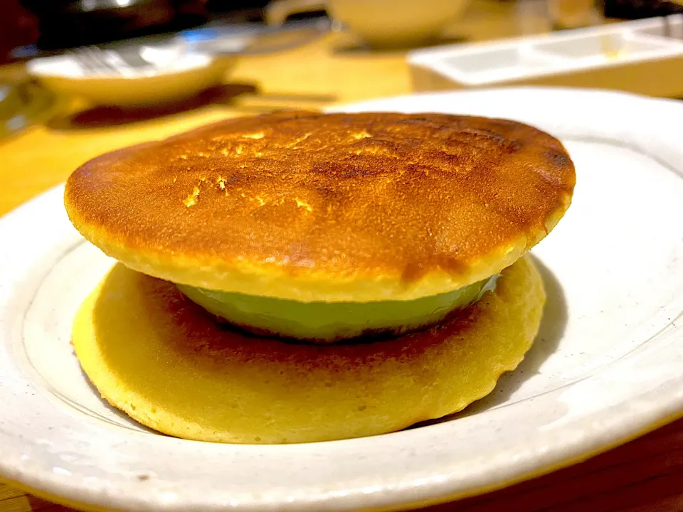 Black bean matcha pudding dorayaki|skyblueさん